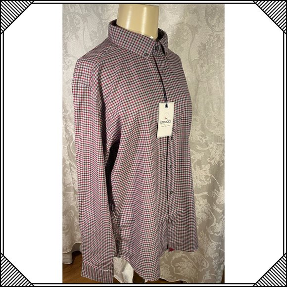 UNTUCKit MEN'S 100% COTTON FLANNEL "REGULAR FIT" SHIRT (NEW) - Picture 2 of 9